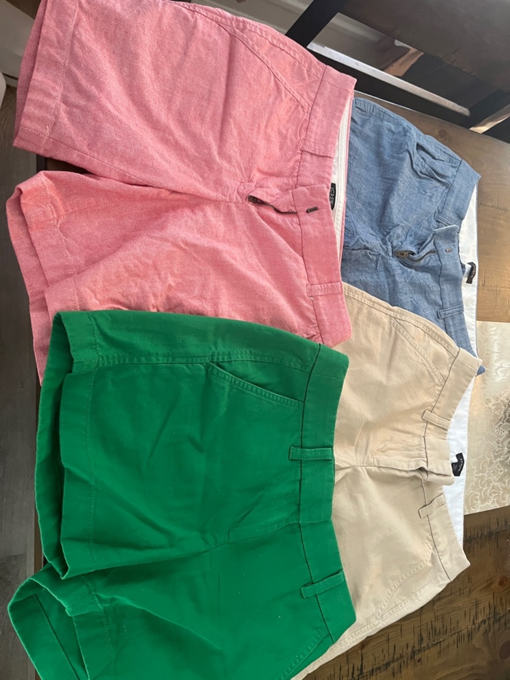 J. Crew Women's Shorts Bundle in Pink, Green, Blue, and Beige